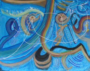 Peinture intitulée "AZUL 2" par Juan Luis Gandulfo, Œuvre d'art originale, Acrylique Monté sur Châssis en bois
