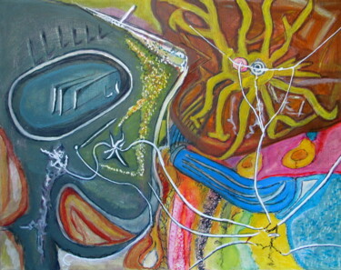 Картина под названием "PAISAJE SOLAR" - Juan Luis Gandulfo, Подлинное произведение искусства, Акрил Установлен на Деревянная…