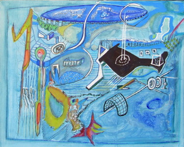 Pintura titulada "FONDO MARINO" por Juan Luis Gandulfo, Obra de arte original, Acrílico Montado en Bastidor de camilla de ma…