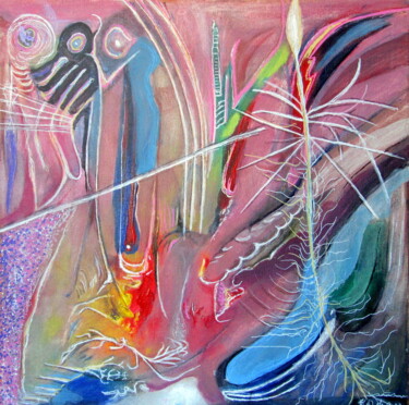 Картина под названием "SIN TITULO 6" - Juan Luis Gandulfo, Подлинное произведение искусства, Акрил Установлен на Деревянная…