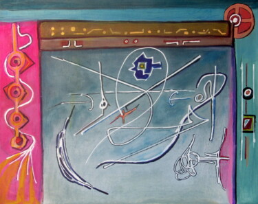 Painting titled "IMAGENES ABSTRACTAS" by Juan Luis Gandulfo, Original Artwork, Acrylic Mounted on Wood Stretcher frame
