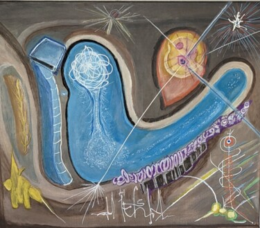 Картина под названием "ESPACIO FREATICO" - Juan Luis Gandulfo, Подлинное произведение искусства, Акрил Установлен на Деревян…