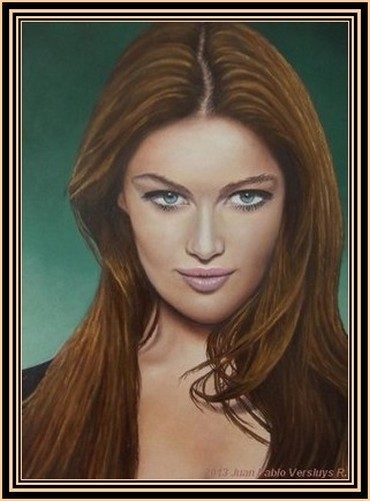 Painting titled "Portrait de Femme" by Juan Pablo Versluys Rojas, Original Artwork, Oil