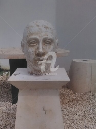 Skulptur mit dem Titel "ROSTRO" von Juan Rojas, Original-Kunstwerk, Stein
