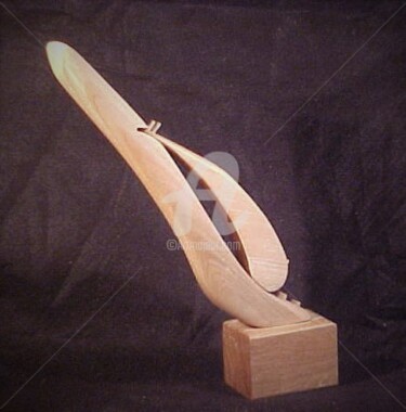 Escultura titulada "NOTA MUSICAL" por Juan Rojas, Obra de arte original, Madera