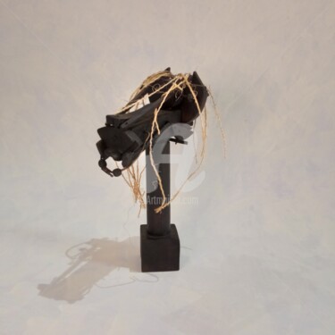 Scultura intitolato "rasta (horse)" da Juan Rojas, Opera d'arte originale, Legno
