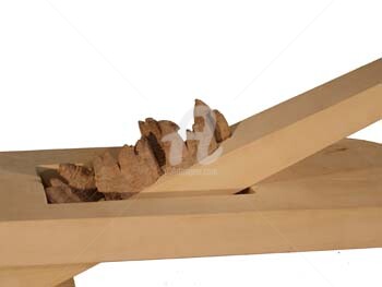Скульптура под названием "sculpture magnetic" - Juan Rojas, Подлинное произведение искусства, Дерево