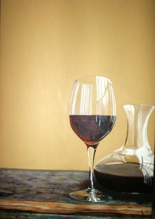 Pintura titulada "Vino tinto" por Kaia Ariaudo, Obra de arte original