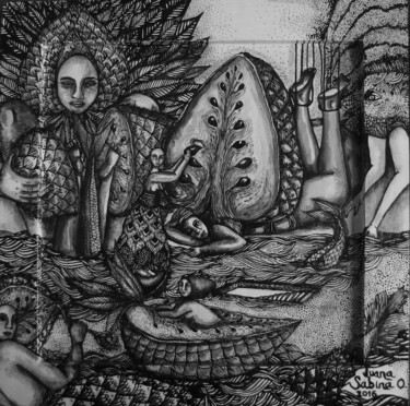 Pintura titulada "Naufragios" por Juana Sabina Ortega, Obra de arte original, Acrílico