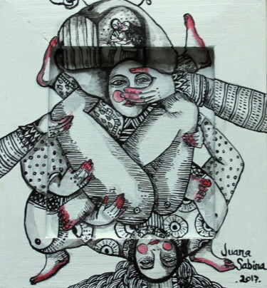 Peinture intitulée "Tierra roja" par Juana Sabina Ortega, Œuvre d'art originale, Acrylique