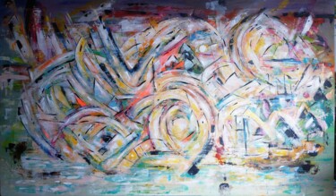 Pintura titulada "Inserto" por Juan Ignacio Cazabet, Obra de arte original, Acrílico Montado en Bastidor de camilla de madera