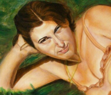 Pittura intitolato "particolare" da Juanita Capogna, Opera d'arte originale, Olio