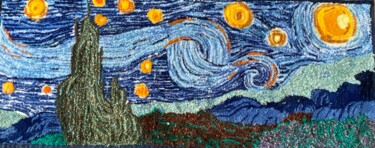 Textielkunst getiteld "Van Gogh" door Juanita Kirch, Origineel Kunstwerk, Tapijtwerk