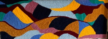 Art textile intitulée "Vague à larme" par Juanita Kirch, Œuvre d'art originale, Tapisserie