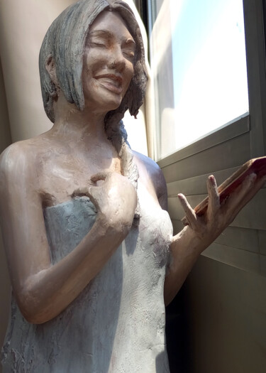 Rzeźba zatytułowany „Mariposa, sin permi…” autorstwa Juanmi Figueira, Oryginalna praca, Glina