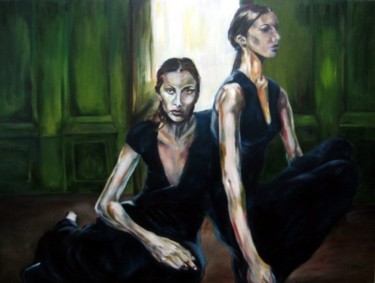 Painting titled "ANNE & CATHERINE" by Jpge, Original Artwork, Oil