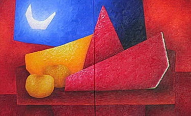 Pintura titulada "luna IV" por Juan Sacristan, Obra de arte original, Oleo