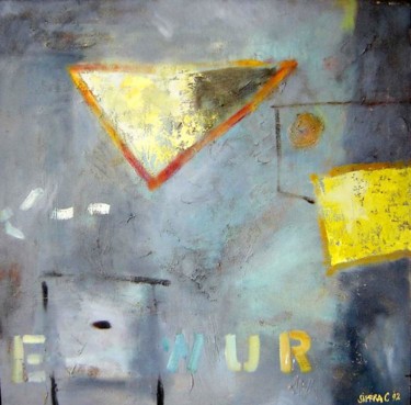 Painting titled "abstraccion 1" by Juan Ramón Sierra, Original Artwork, Oil