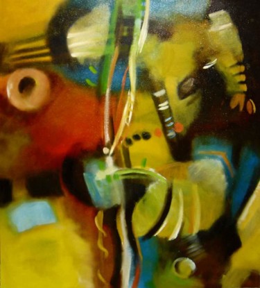 Malarstwo zatytułowany „abstraccion 12” autorstwa Juan Ramón Sierra, Oryginalna praca, Olej