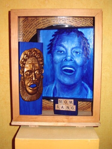 Κολάζ με τίτλο "Mama Sang" από Juarez Hawkins, Αυθεντικά έργα τέχνης