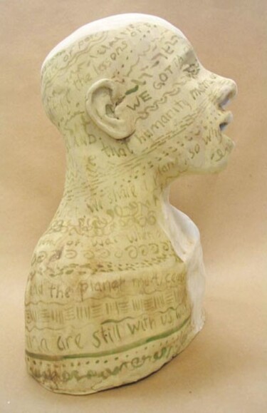 Sculpture intitulée "Singing Griot" par Juarez Hawkins, Œuvre d'art originale, Céramique