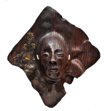 Skulptur mit dem Titel "Drummer" von Juarez Hawkins, Original-Kunstwerk, Keramik