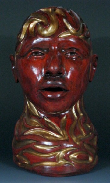 Scultura intitolato "Headtrip 3" da Juarez Hawkins, Opera d'arte originale, Ceramica
