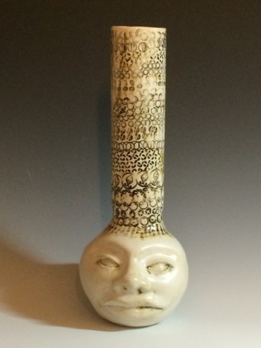 Sculpture titled "Guardian Bottle" by Juarez Hawkins, Original Artwork, Ceramics