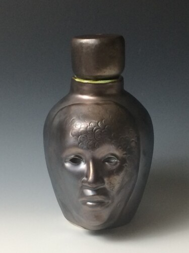 Sculpture titled "Pewter Libation Pot" by Juarez Hawkins, Original Artwork, Ceramics