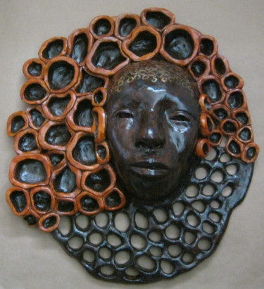 Sculpture titled "Pod Woman" by Juarez Hawkins, Original Artwork, Ceramics