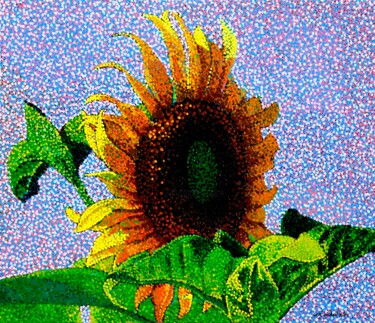 Pintura titulada "sunflower" por Juchul Kim, Obra de arte original, Oleo