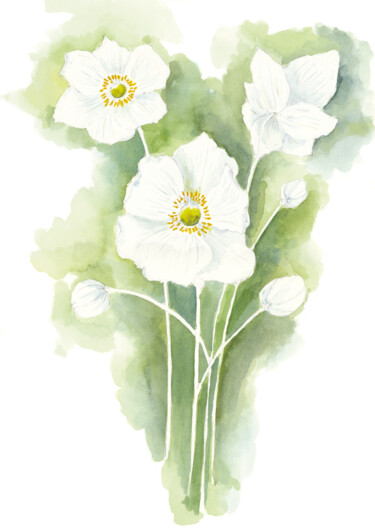 Painting titled "botanisches Aquarel…" by Judit Fortelny, Original Artwork, Watercolor