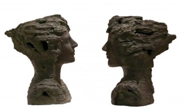 Sculpture intitulée "2-close" par Judith Franken, Œuvre d'art originale, Terre cuite