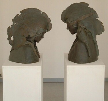 Sculpture titled "telepathie" by Judith Franken, Original Artwork