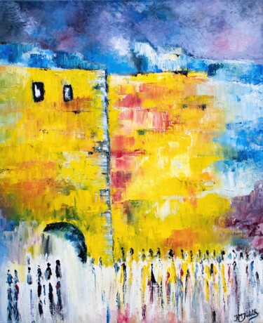 Pintura titulada "L'Espérance" por Judith Hassan, Obra de arte original, Oleo Montado en Bastidor de camilla de madera