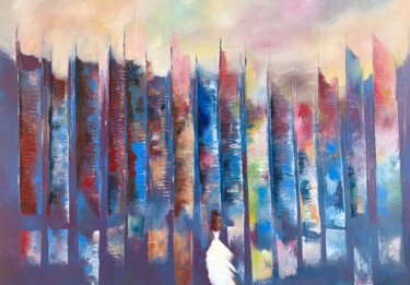 Картина под названием "Fifteen ways" - Judith Hassan, Подлинное произведение искусства, Масло Установлен на Деревянная рама…