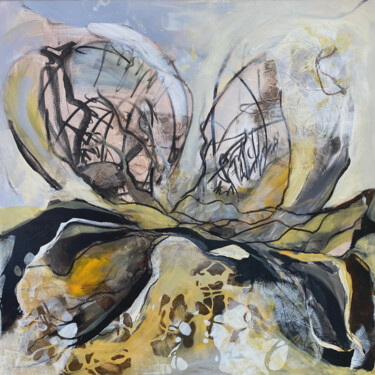 Картина под названием "Fundstück 2" - Judith Riemer, Подлинное произведение искусства, Акрил Установлен на Деревянная рама д…