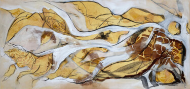 Картина под названием "Fundstück 9" - Judith Riemer, Подлинное произведение искусства, Акрил Установлен на Деревянная рама д…