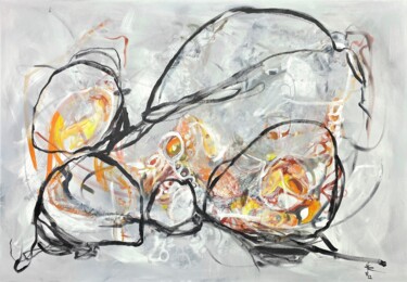 Pintura titulada "What flows, grows" por Judith Riemer, Obra de arte original, Acrílico Montado en Bastidor de camilla de ma…