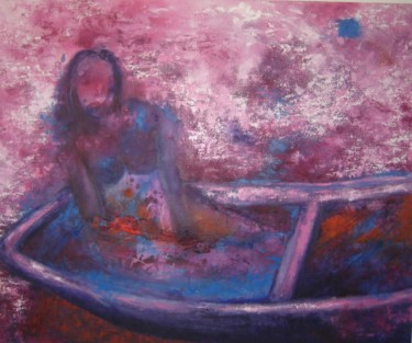 Malerei mit dem Titel "Luna Nueva" von Judith Ruiz, Original-Kunstwerk, Öl