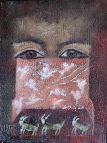 Pittura intitolato "Lui's magic box" da Judith Ruiz, Opera d'arte originale, Olio