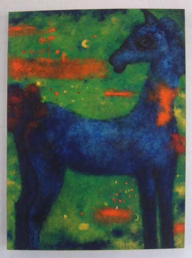 Painting titled "Galloping wind" by Judith Ruiz, Original Artwork