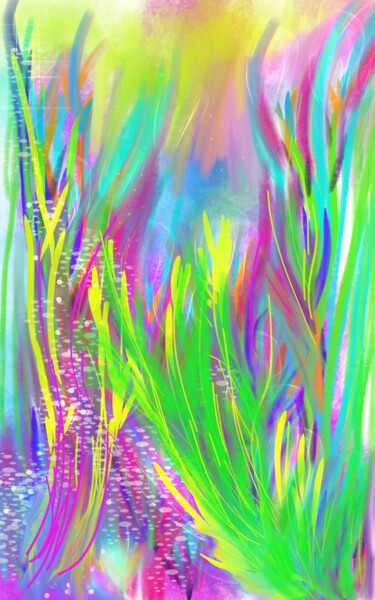 Digitale Kunst getiteld "Under water" door Judith Simonis, Origineel Kunstwerk, Digitaal Schilderwerk