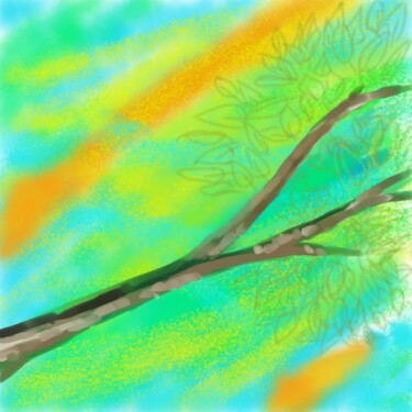 Цифровое искусство под названием "Twig" - Judith Simonis, Подлинное произведение искусства, Цифровая живопись