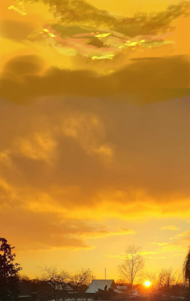 Fotografie mit dem Titel "Golden Sky" von Judith Simonis, Original-Kunstwerk, Digitale Fotografie