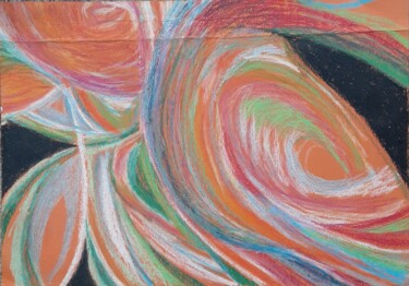 「Bows」というタイトルの絵画 Judith Simonisによって, オリジナルのアートワーク, パステル