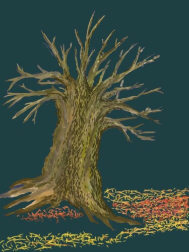 Digitale Kunst mit dem Titel "Herbst" von Judith Simonis, Original-Kunstwerk, Digitale Malerei