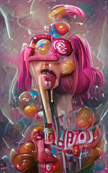 Digital Arts titled "Lollipop" by Judith Simonis, Original Artwork, Digital Painting