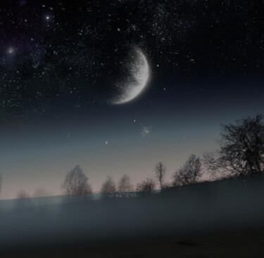 Digital Arts titled "Moonshadow" by Judith Simonis, Original Artwork, AI generated image