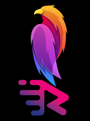 Цифровое искусство под названием "Logo Bird" - Judith Simonis, Подлинное произведение искусства, 2D Цифровая Работа